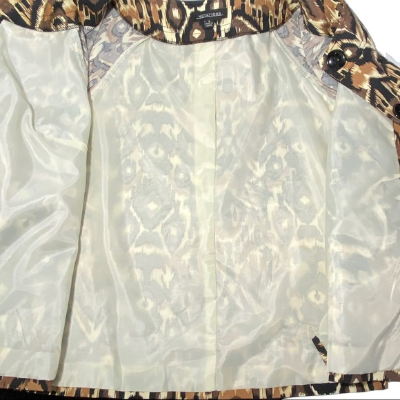3/$10 Notations Blazer 6 Short Sleeve Leopard Cheetah Print - Picture 8 of 11